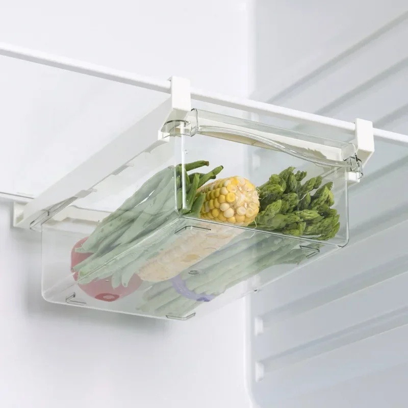 Food Storage Drawers - Hanging Pull Out Fridge Drawer Organizer,