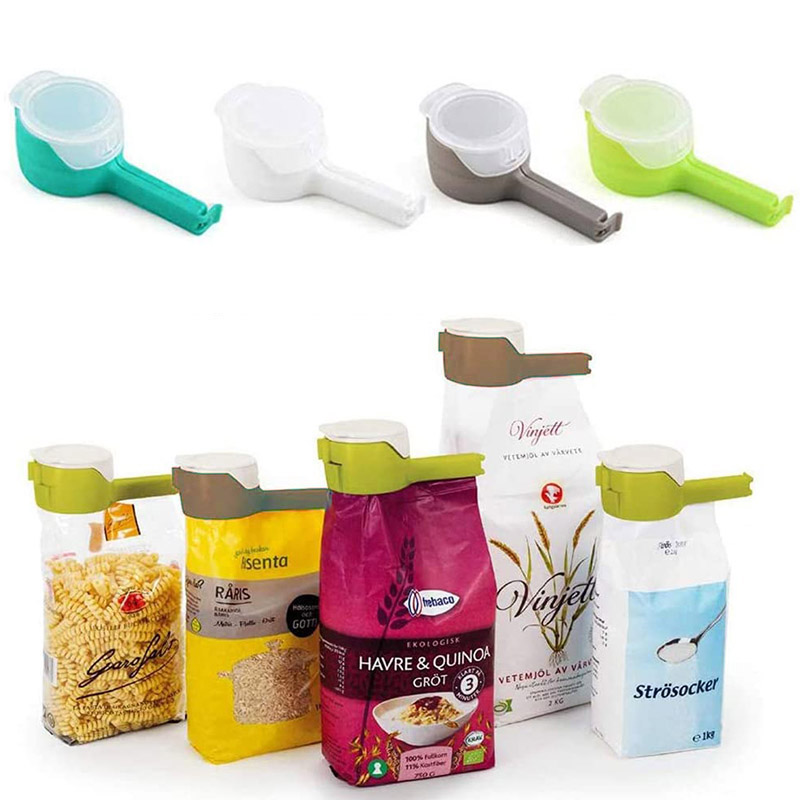 Food Storage Zip Lock Bags - Pour Snack Clips Food Storage Sealing