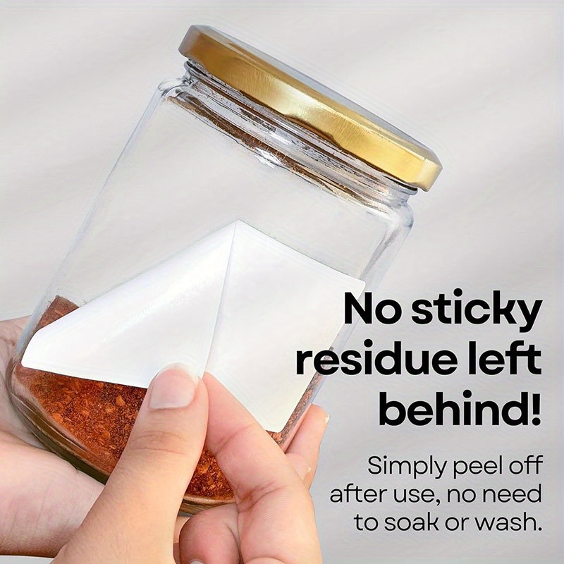 Food Storage Notes - 100 Waterproof Removable Freezer Label—Residue-Free White