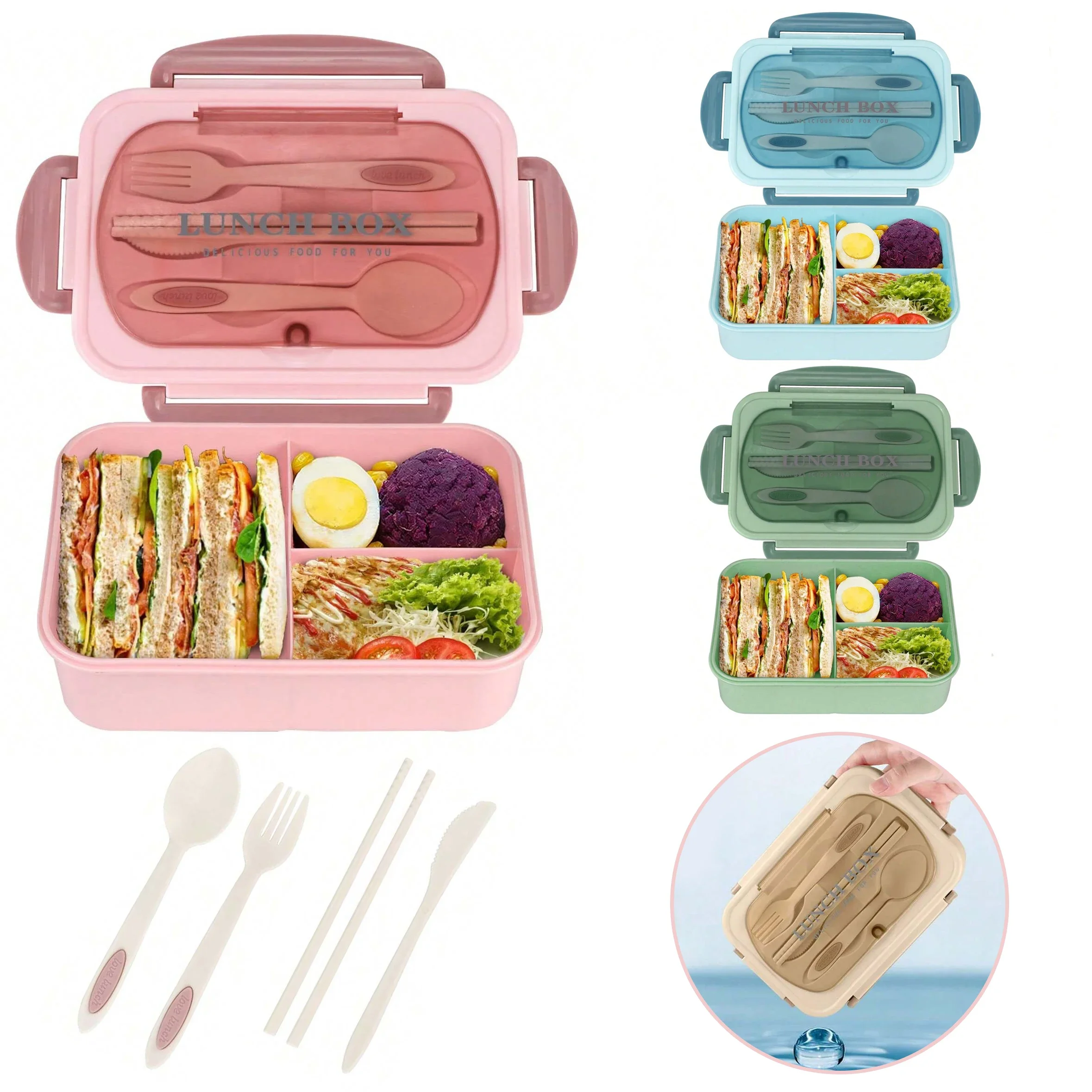 Food Storage Safe - Bento Box Adult Lunch Box, Containers
