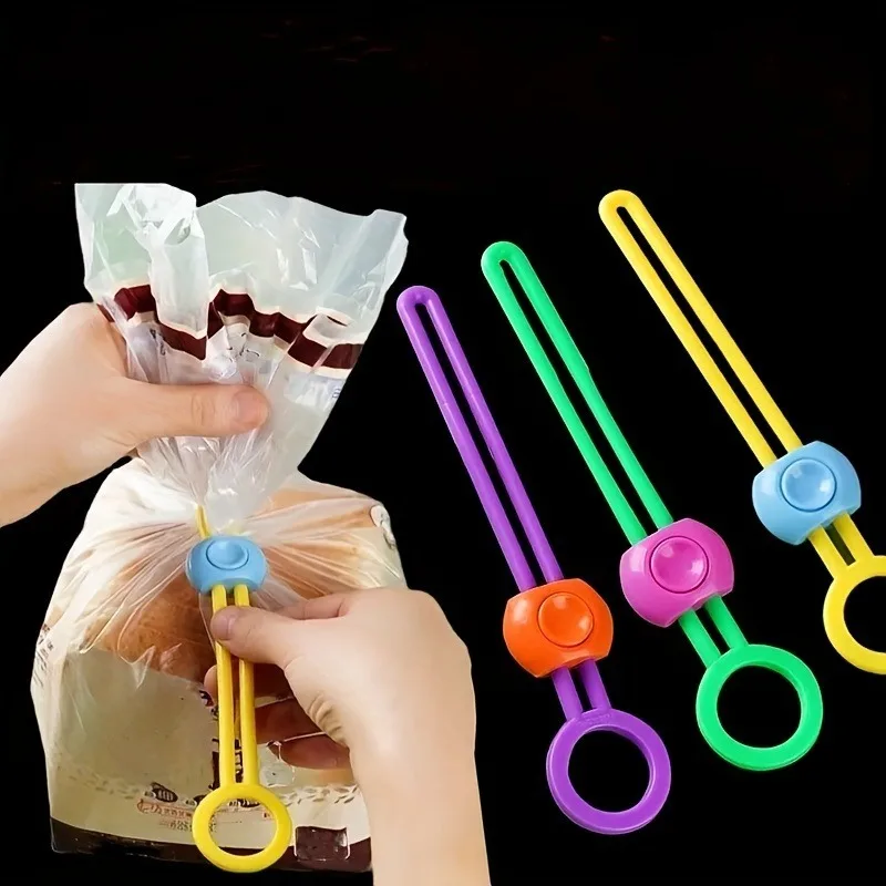 Food Storage Zip Lock Bags - 5/10PCS Portable Food Sealing Clip Reusable