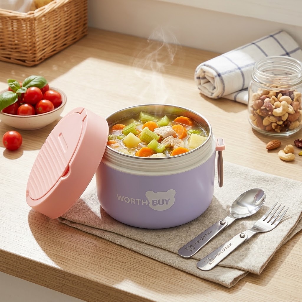Food Storage Design - 304 Stainless Steel Thermal Lunch Box