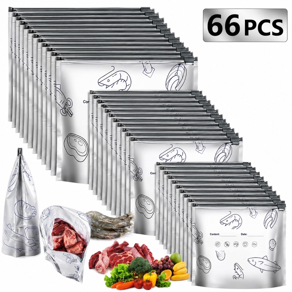 66Pcs Aluminum Foil Food Stora - огляд і ціна Food Storage Zipper