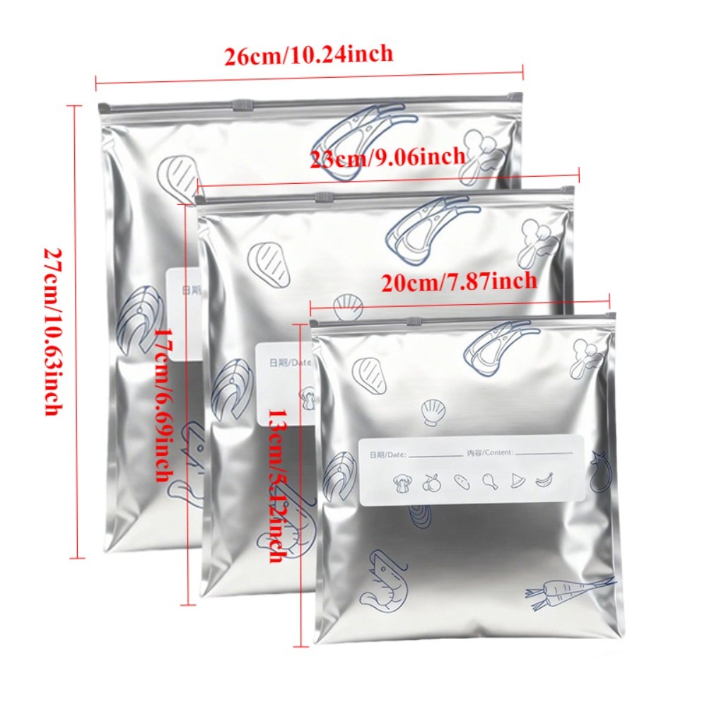 66Pcs Aluminum Foil Food Stora - огляд і ціна Food Storage Zipper