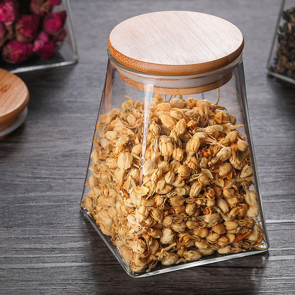 Glass Grains Storage Tank Airt - огляд і ціна Food Storage Jars With Wooden Lids