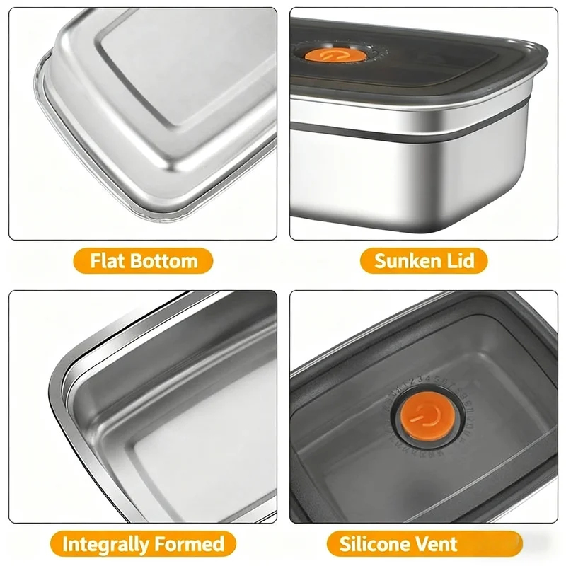 Large Capacity Stainless Steel - огляд і ціна Food Storage Safe