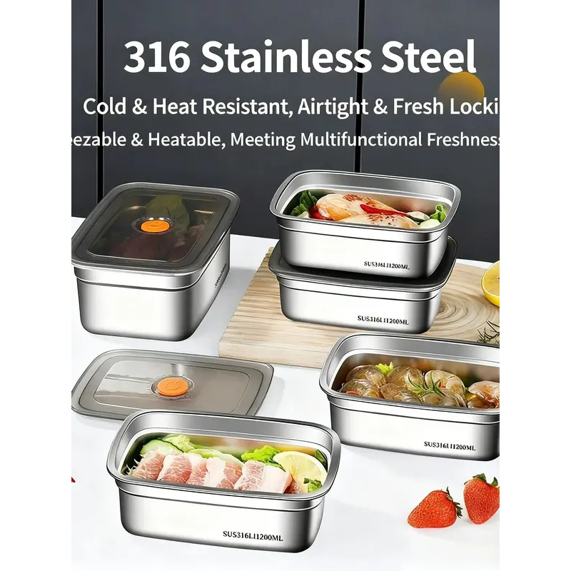 Large Capacity Stainless Steel - огляд і ціна Food Storage Safe