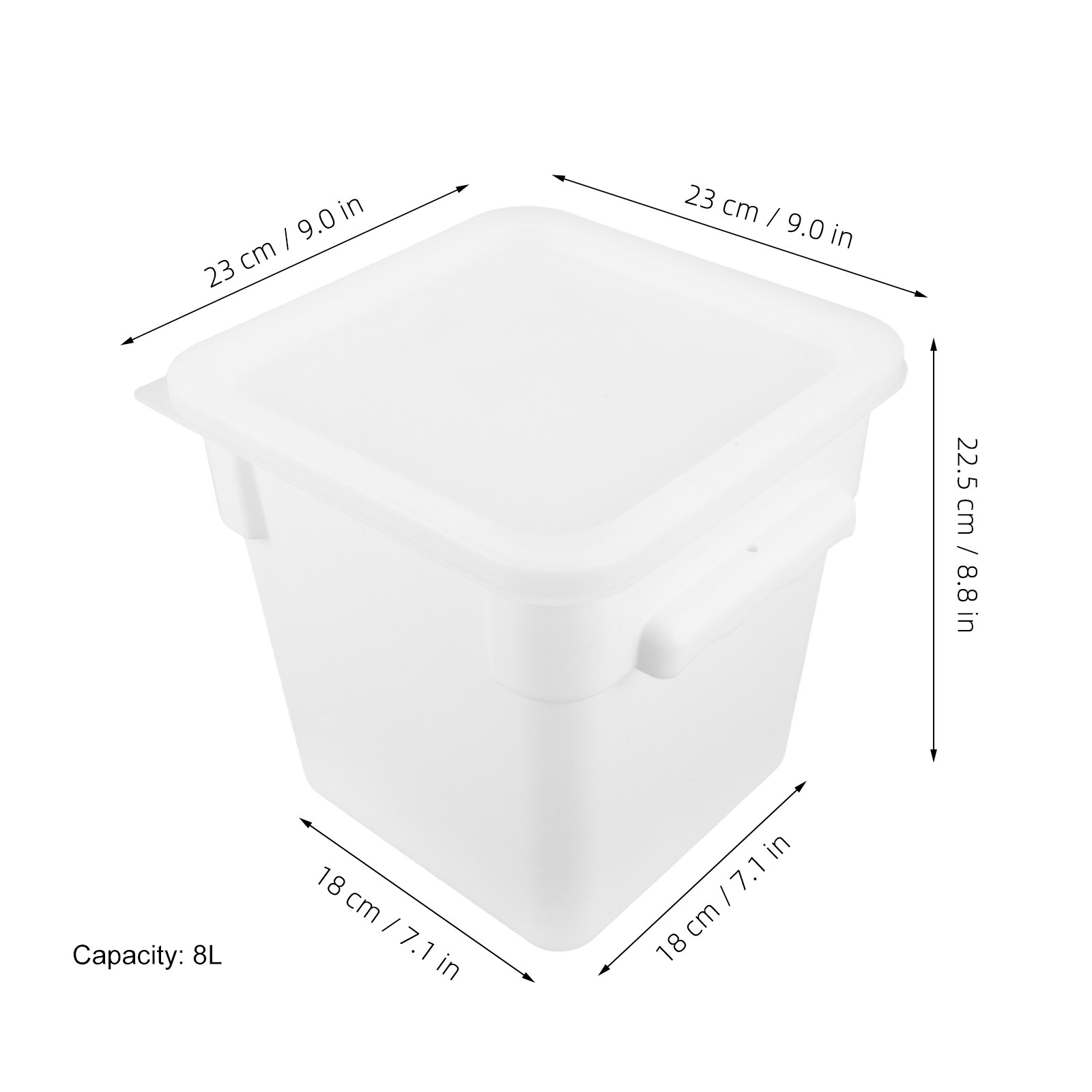 8L Square Stackable Plastic Fo - огляд і ціна Food Storage Safe