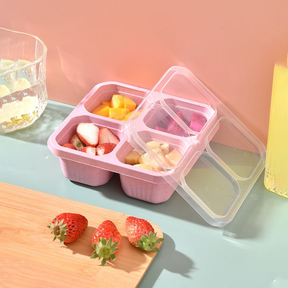 1pc Reusable Wheat Straw 4 Com - огляд і ціна Food Storage Safe