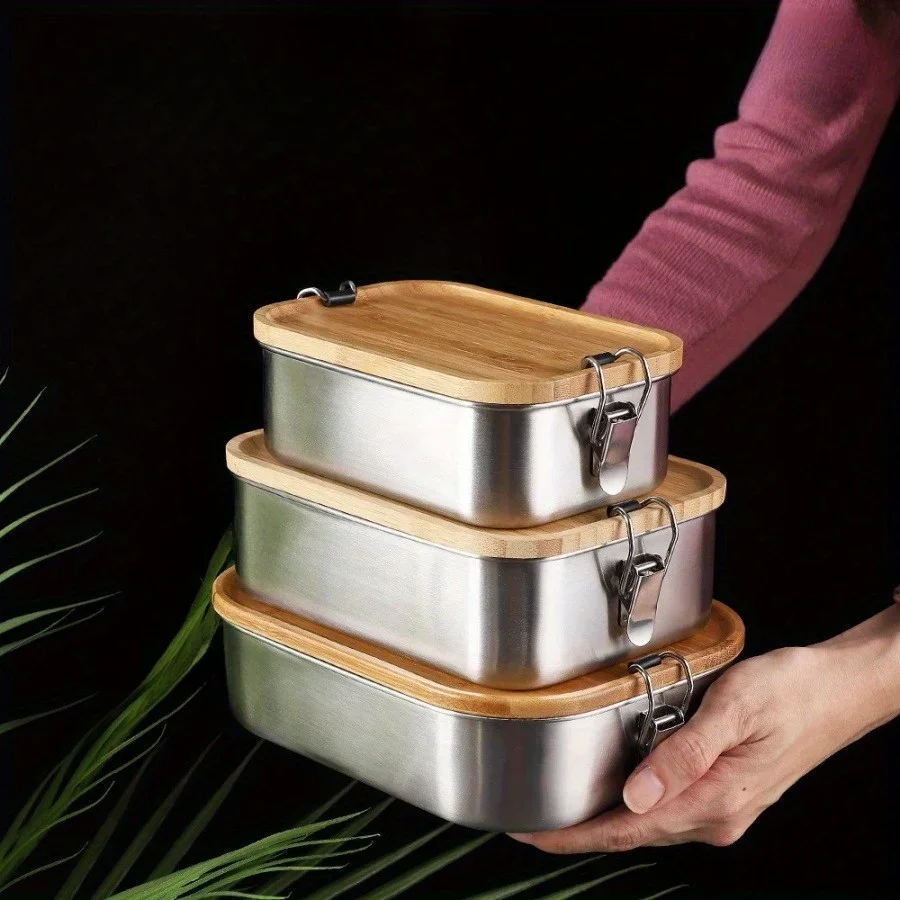 New 304 Stainless Steel Bamboo - огляд і ціна Food Storage Bins