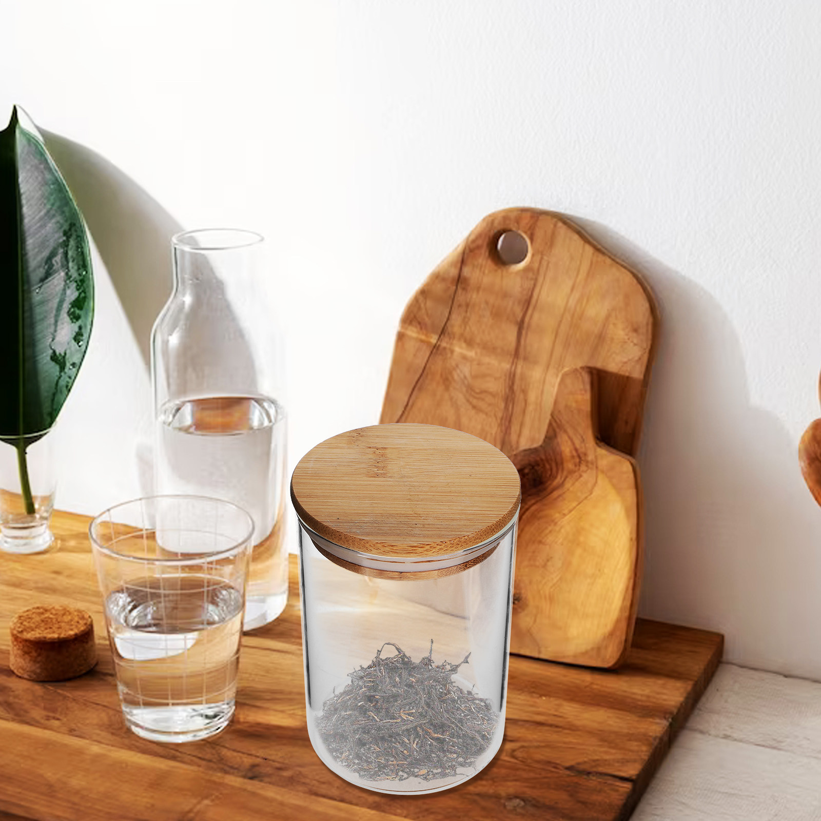 3Pcs Airtight Glass Storage Ja - огляд і ціна Food Storage Jars With Wooden Lids