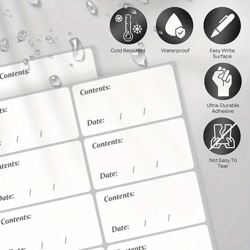 100 Waterproof Removable Freez - огляд і ціна Food Storage Notes