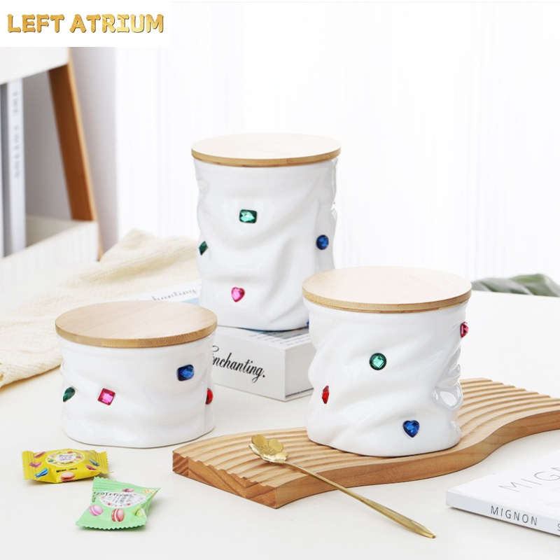 Gemstone Ceramic Jar with Wood - огляд і ціна Food Storage Jars With Wooden Lids