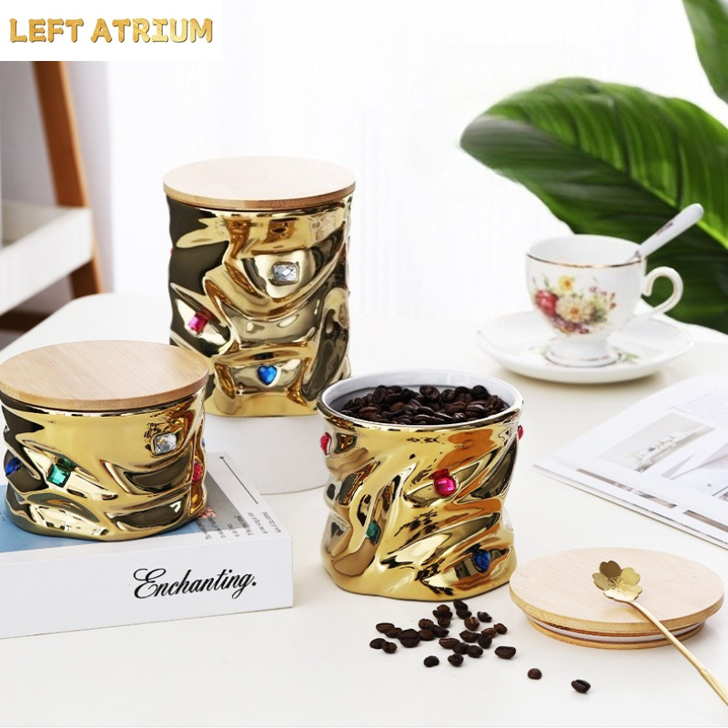 Gemstone Ceramic Jar with Wood - огляд і ціна Food Storage Jars With Wooden Lids