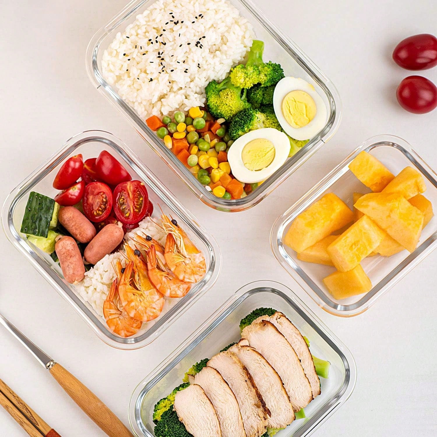 10 Pack Glass Meal Prep Contai - огляд і ціна Food Storage Bins