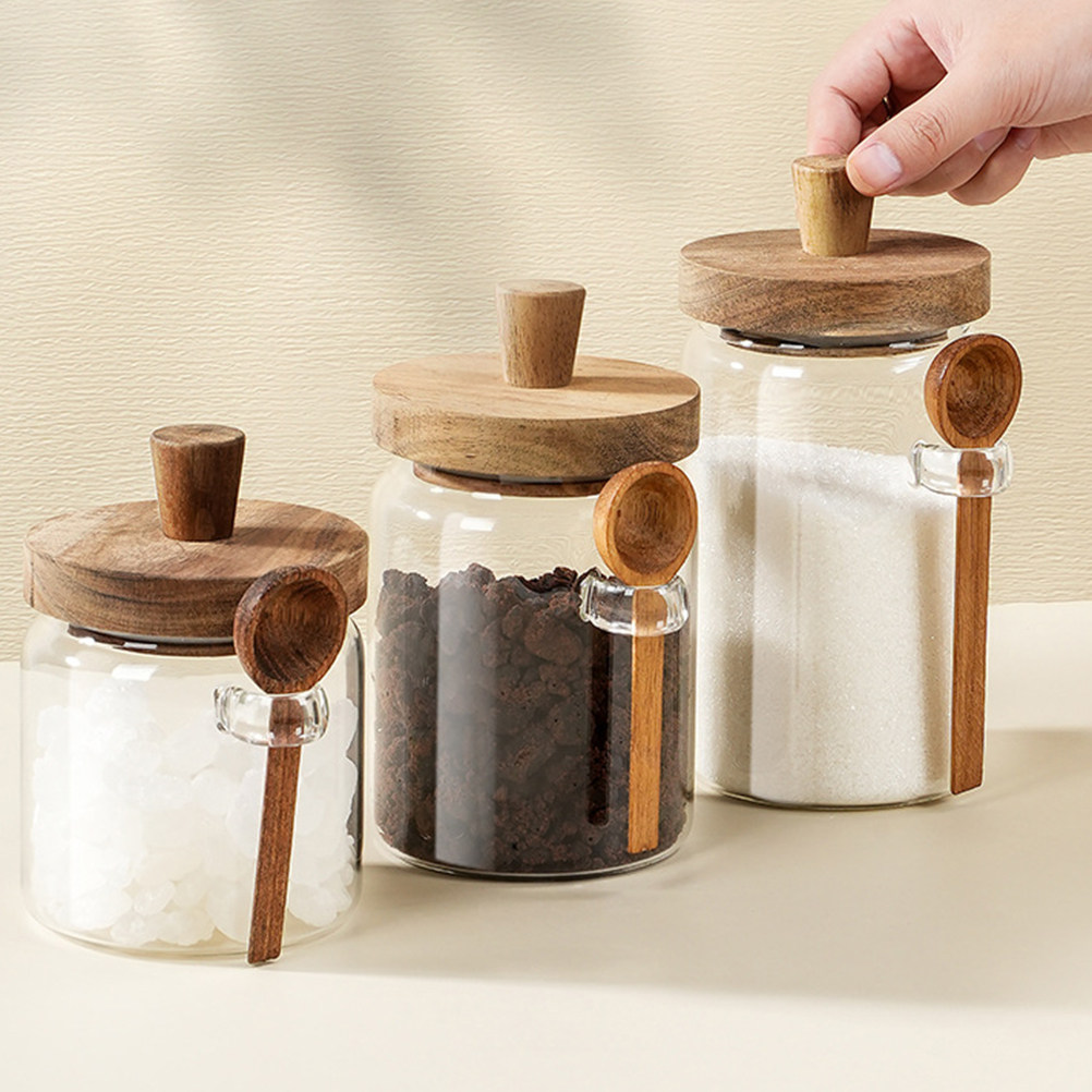 Transparent Glass Food Storage - огляд і ціна Food Storage Jars With Wooden Lids