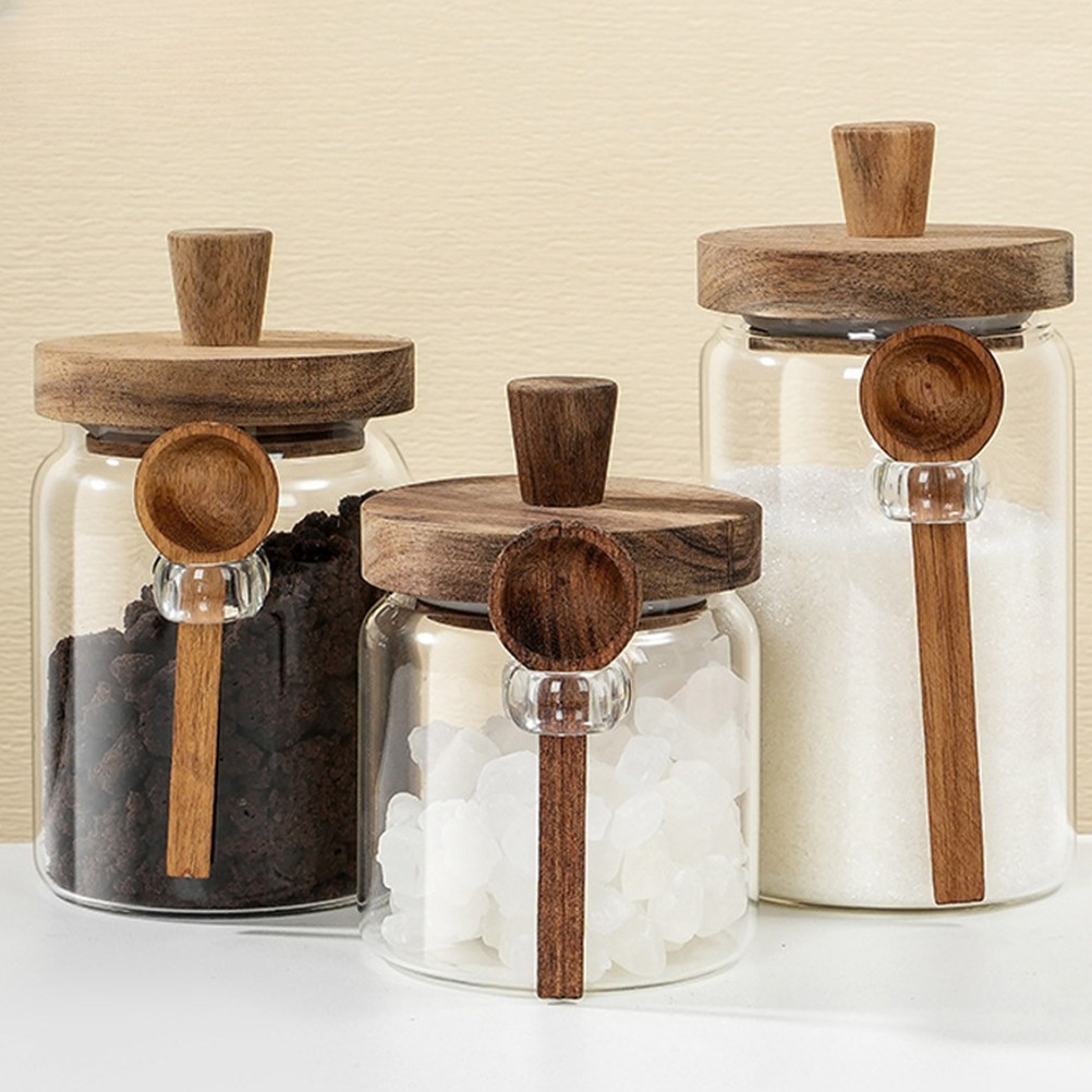 Transparent Glass Food Storage - огляд і ціна Food Storage Jars With Wooden Lids