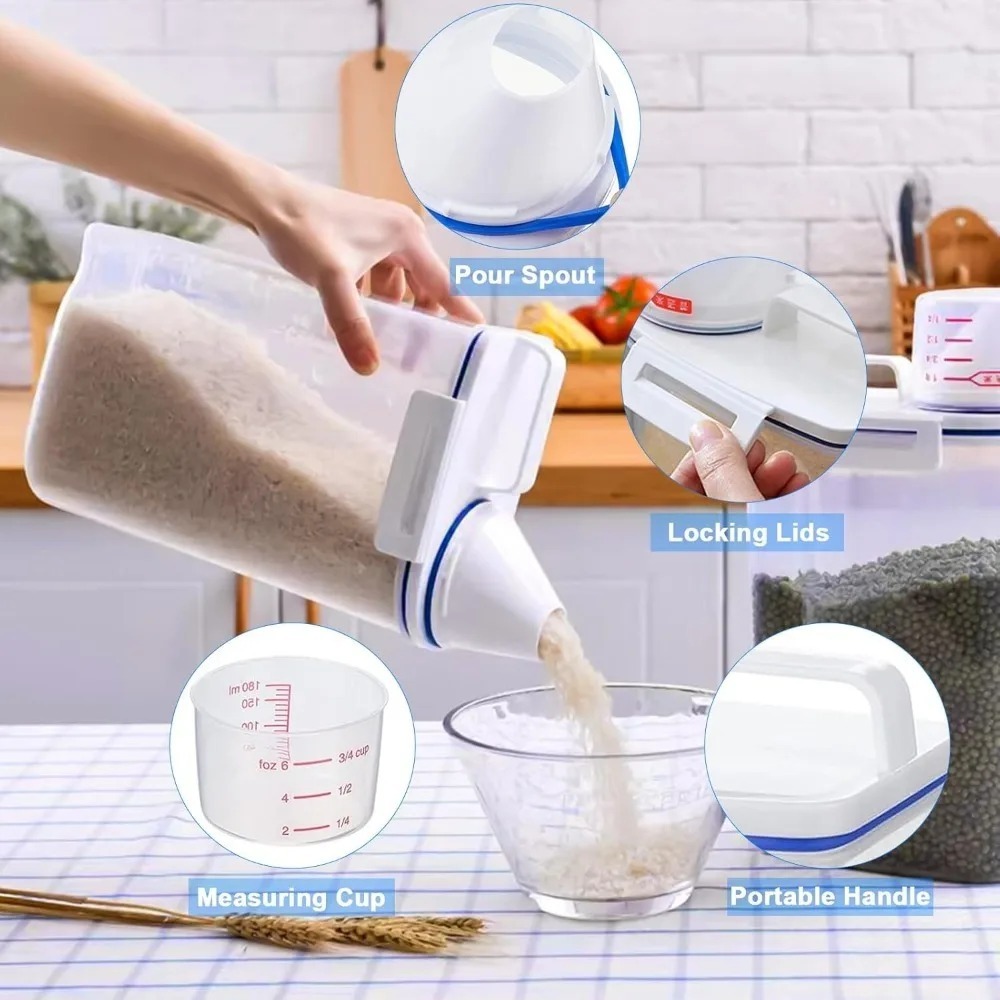 Rice Dry Food Storage Containe - огляд і ціна Food Storage Ideas