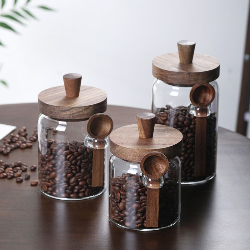 Glass Storage Jar With Airtigh - огляд і ціна Food Storage Jars With Wooden Lids